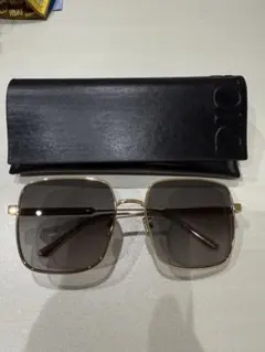 Dior ゴールド スクエア サングラス