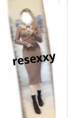 RESEXXY フロントクロス長袖ニットワンピース最安値❣️