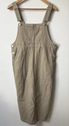 【美品】ap retroデニムジャンパースカート　ベージュ　フリーサイズ