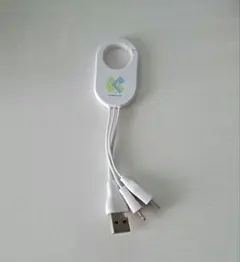 ホワイト USBケーブル マルチコネクタ