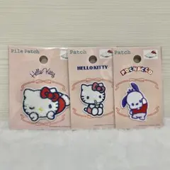 サンリオ　ワッペン　シール　キティ　ポチャッコ