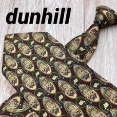 ✨極美品✨dunhill ネクタイ 羊 アニマル柄 シルク100% グリーン系