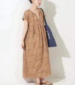 FREAK'S STORE ペイズリースキッパーワンピース インド綿 オレンジのサムネイル