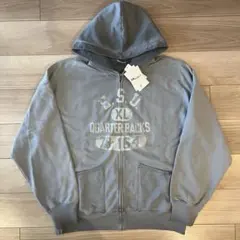 Champion ジップアップパーカー ダークグレーガーメントダイ 日本未発売