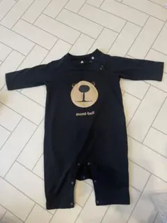 【美品】mont-bell ロンパース 80サイズ 黒のサムネイル
