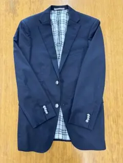 バーバリーブラックレーベル ジャケット チェック 銀ボタン