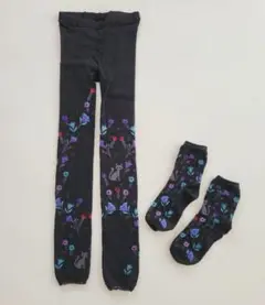 ANNA SUI mini　レギンス&ソックス　LL（130,140cm） ネコ