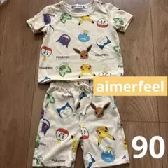 aimerfeel ポケモン ベビーパジャマ 上下セット90サイズのサムネイル