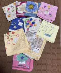 【未使用に近い・おまとめ】レディース　ハンカチ　色々なブランド　10枚セット