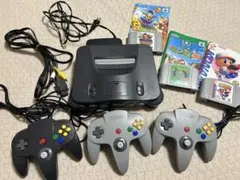Nintendo 64 本体・コントローラー3個•ソフト3本（取説付）セット