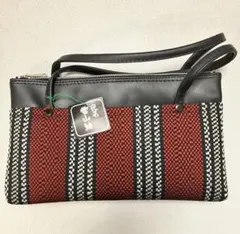 民芸雪山紬 ハンドバッグ 手提げバッグ 和モダン 新品未使用タグ付き