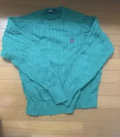Polo Ralph Lauren ターコイズ ケーブルニットセーター