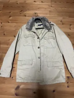【大特価】※送料込TOMMY HILFIGER ファー付ベージュジャケット