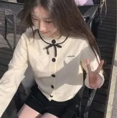 リボンニットトップス　shein