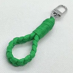 【グリーン】フィンガーストラップ スマホストラップ パラコード fs01