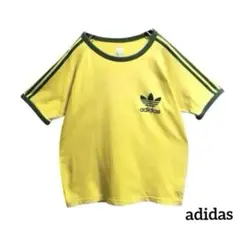 adidasOriginalsリンガーTシャツトレフォイルプリント3本ライン古着