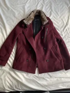 バーガンディ ダブルブレストジャケット M