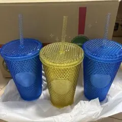 スタバ ロゴコールドカップタンブラーバンピー473ml 各色3個計6個 