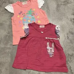 Tinkerbell フリル袖 Tシャツ２点セット　70のサムネイル