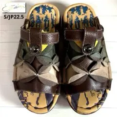 極美品⭐️Estacion■サンダル✨パッチワーク 2WAY ストラップ ウェッジのサムネイル