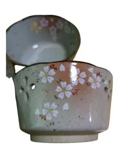 【未使用】有田焼　ろせん窯　透かし桜　小鉢　 5個セット
