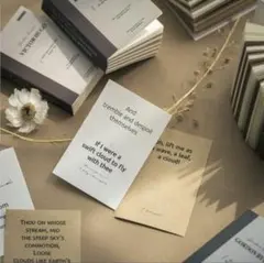 【600枚】豆本　英字　コラージュ 诗的节选系列6種 おすそ分け 紙モノ　素材