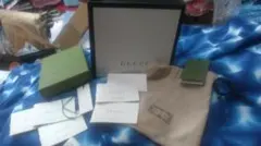 グッチのスマホケース空箱＋麻巾着袋　黒白の空箱　GUCCI　バラ売可相談応　ゆう