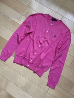 美品✨ラルフローレン・綺麗なピンク・カーディガン・M・春色