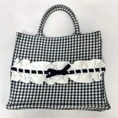 JILTU petit frill tote bag black - メルカリ