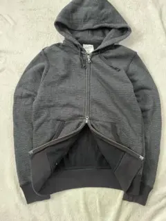 00's OLD UNIQLOジップパーカー　グレー y2k ボーダー　swag