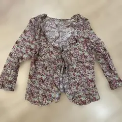 【美品】JILLSTUART 小花柄 フリルカーディガン 羽織り Sのサムネイル