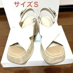 Sサイズ EVOL 厚底クロスパデットサンダル イーボルのサムネイル