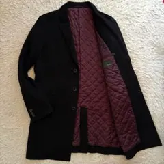 ★カシミヤ混 Lサイズ★ ニコル チェスターコート beste カットオフ 黒