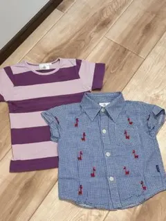 子供服　ベビー　半袖シャツ　Tシャツ　2セットのサムネイル