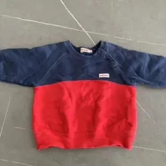 miki HOUSE トレーナー ネイビー/レッド　サイズ80
