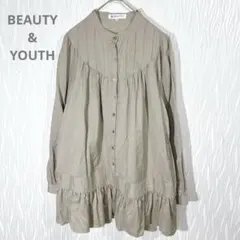 BEAUTY&YOUTH 日本製 リネン混 ワンピース ユナイテッドアローズ