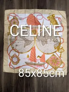 CELINE シルクスカーフ　85x85cm　新品　未使用