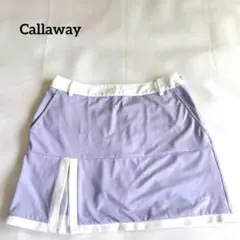美品 Callaway/キャロウェイ ストレッチスムーススカート ゴルフ 紫系