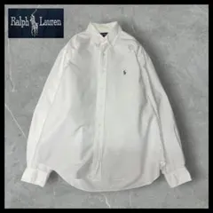 90s ラルフローレン オックスフォードシャツ長袖 カラーポニー 刺繍