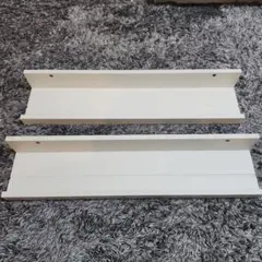 IKEA ウォールシェルフ ホワイト 2本セット①