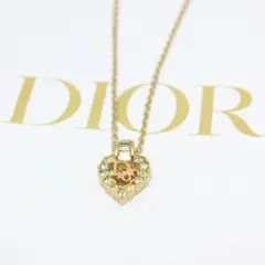 美品 Dior クリスチャンディオール CDロゴ ストーン ゴールド ネックレス