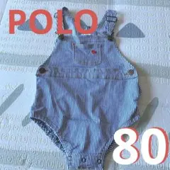 POLO baby キッズ ベビー サロペット ストライプ おしゃれ 80