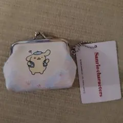 ポムポムプリン 小型財布 がま口　キーホルダー
