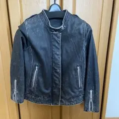 ブラックレザーライダースジャケット