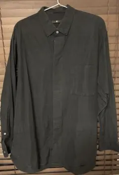 UNIQLO＋J スーピマコットンオーバーサイズシャツM長袖ブラック436112