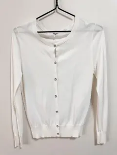 NATURAL BEAUTY BASIC ホワイトカーディガン M