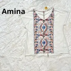 Amina アミナ チャイハネ ティアモTOP ホワイト　白　半袖のサムネイル