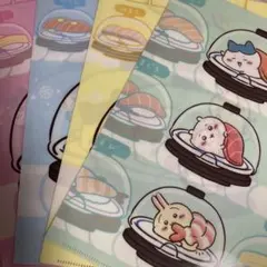 ちいかわ くら寿司 クリアファイル 4種コンプセット