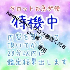 専用、2件分タロット占い〜お急ぎ便〜