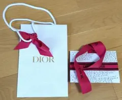Dior ホワイトショッパー ピンクリボン付き